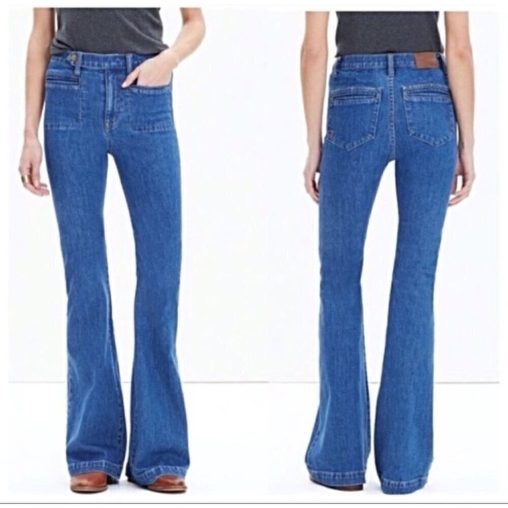 Madewell X Daryl K Fontaine flare jeans high rise patch pocket women’s 31